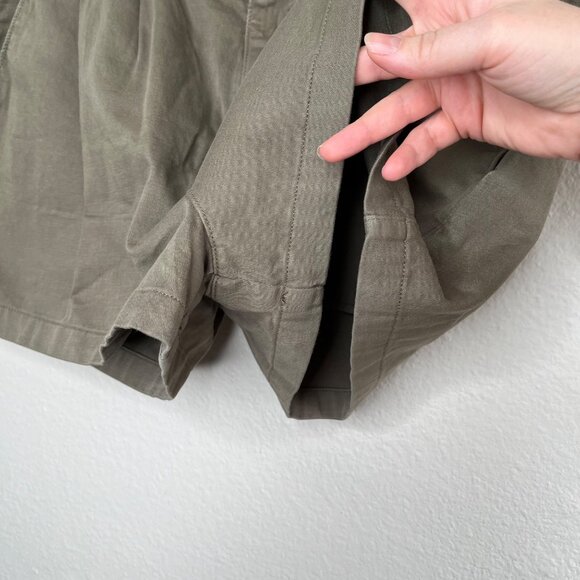 Free People Womens Bille Chino Olive Cotton Khaki Shorts Size 6 - Picture 5 of 11